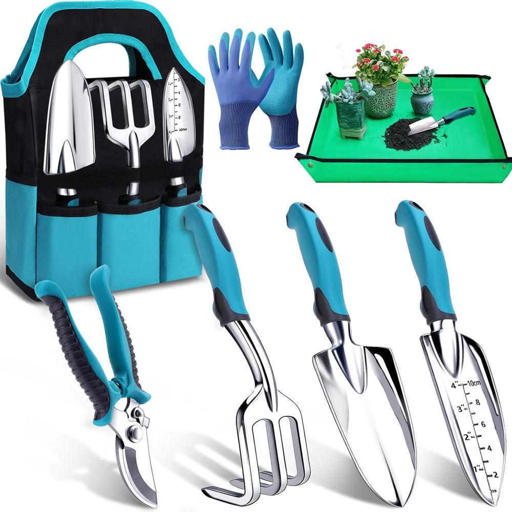 Gardening Tools Essential - Dayanıklı, 7 Parçadan Oluşan Bahçe Aletleri