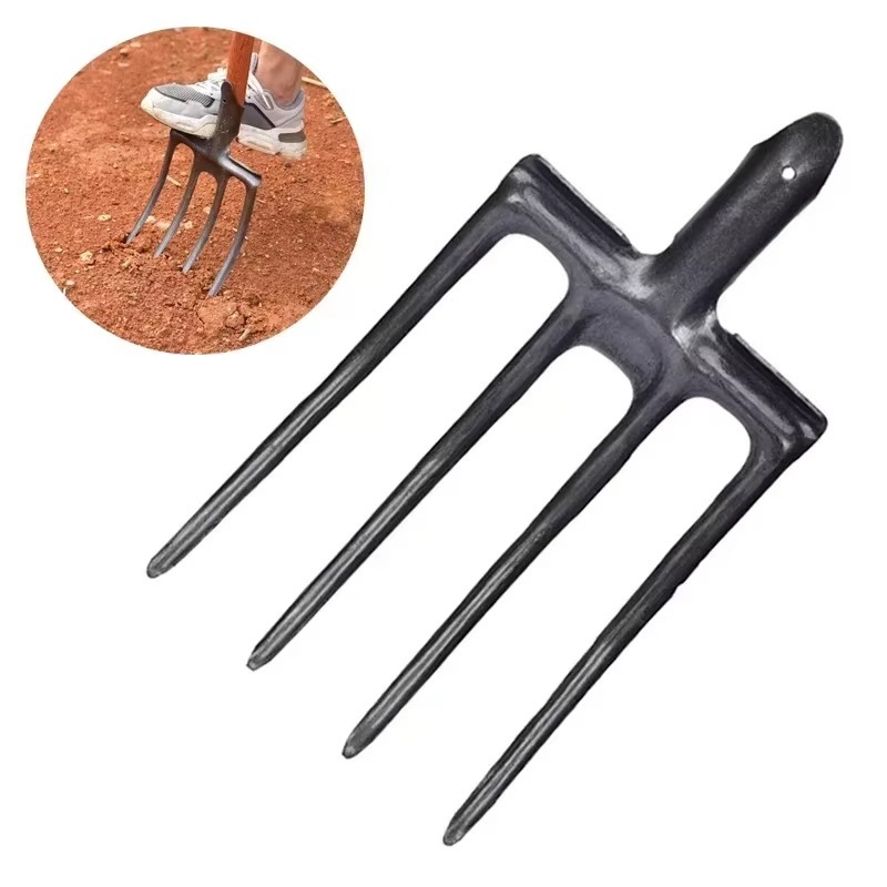 Spade Digging Fork - 4 Dişli Karbon Çelik Tarım Kazma